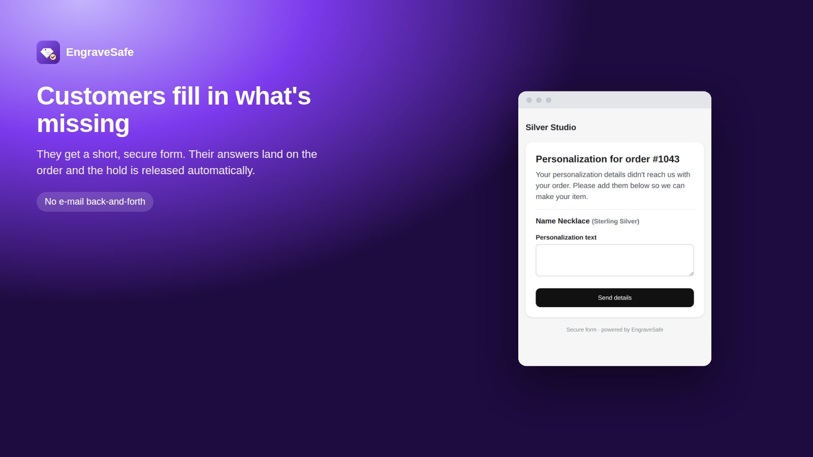 EngraveSafe screenshot