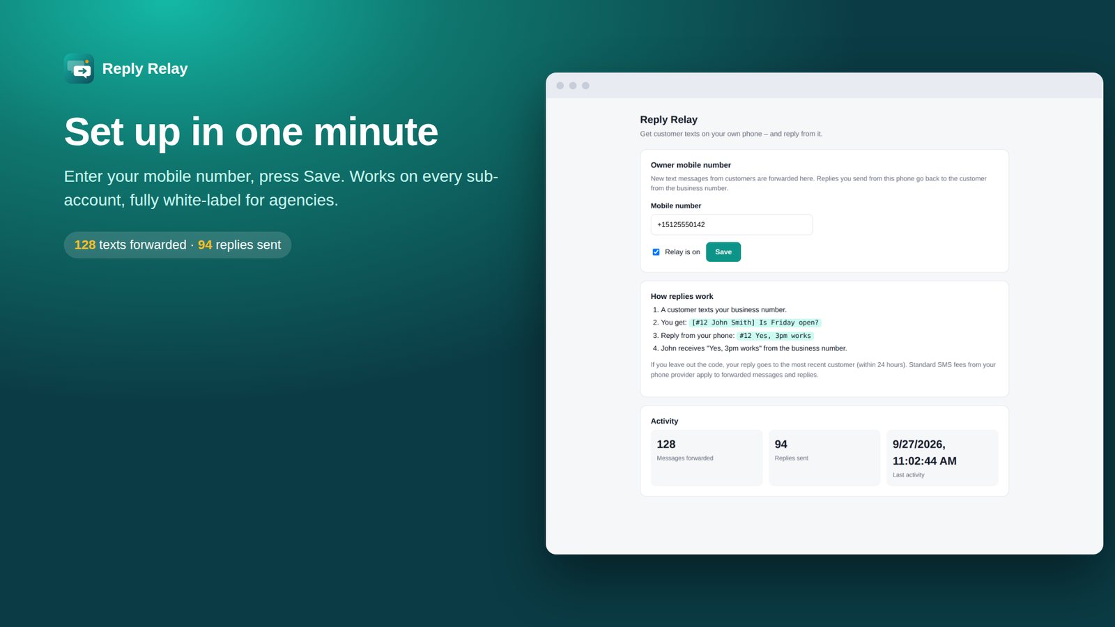 Reply Relay screenshot